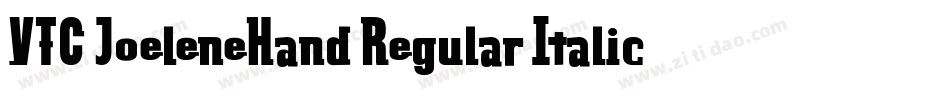 VTC JoeleneHand Regular Italic字体转换